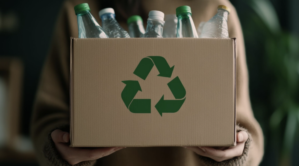 Recyclable plastic packaging made with plastic additives for sustainable packaging.