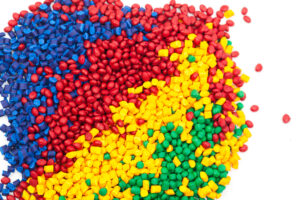 Close-up of plastic additives that enhance wear resistance for improved durability.