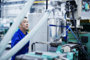 Plastic molding processes in a manufacturing business.